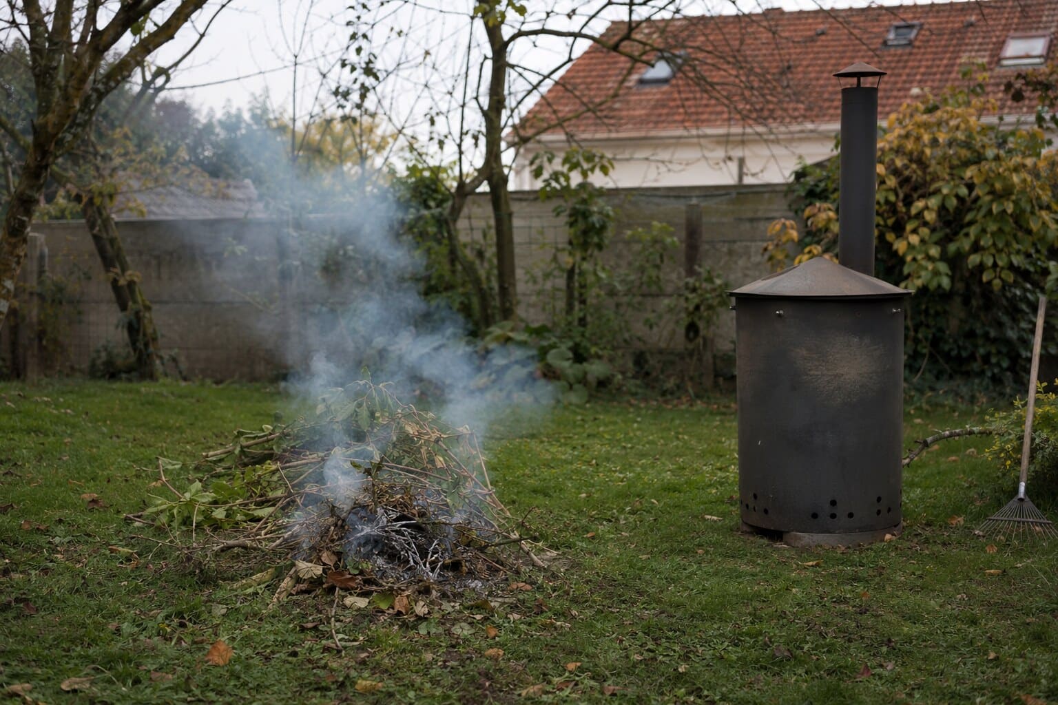Déchets verts brûlés dans un jardin, un geste interdit toute l’année